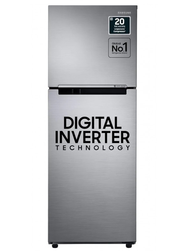 Refrigerator: Samsung 236 L, 3 Star, Digital Inverter, Frost Free Double Door Refrigerator (RT28C3053S8/HL, Silver, Elegant Inox, 2023 Model)